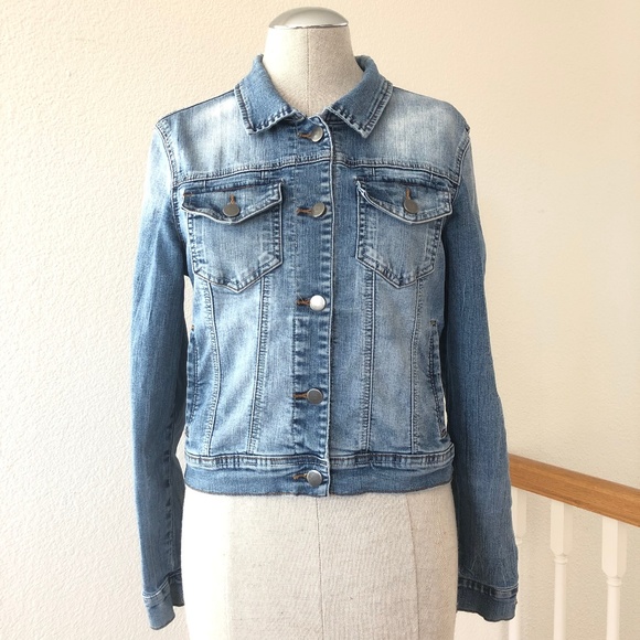 Papaya Jackets & Blazers - Papaya- Long Sleeve Button-Up Jean Jacket